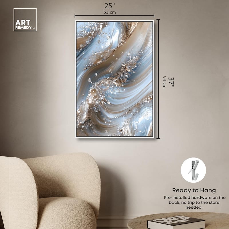 Crystal Ice Storm Canvas by Art Remedy