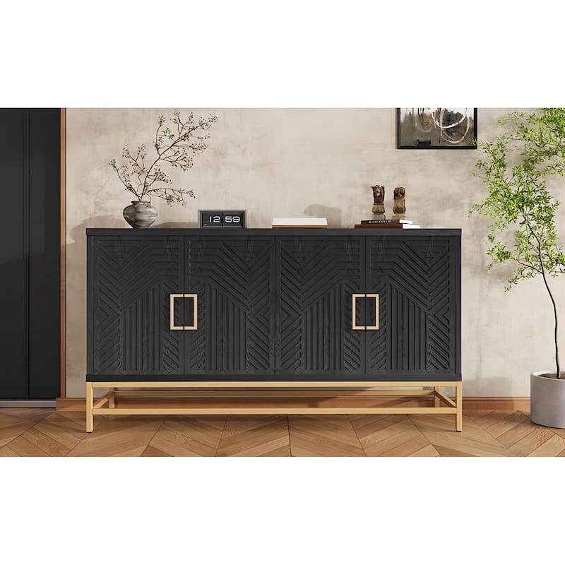 Reto Country Sideboard with Adjustable Shelves by GDFStudio