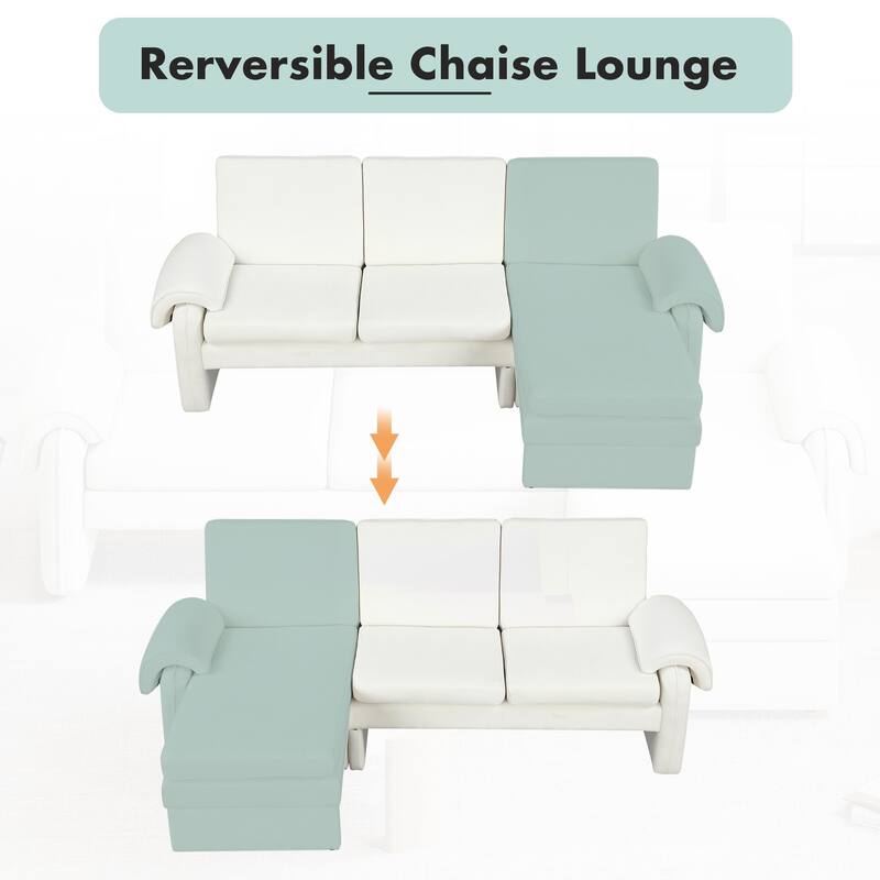 Convertible Recliner Futon Sofa with Adjustable Backrest