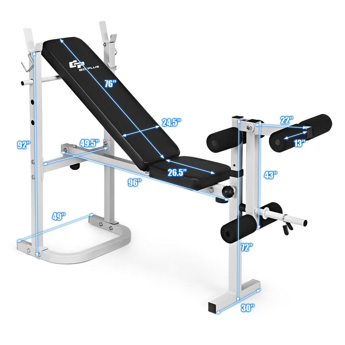 Pasyou Adjustable Weight Bench Full Body Workout Foldable