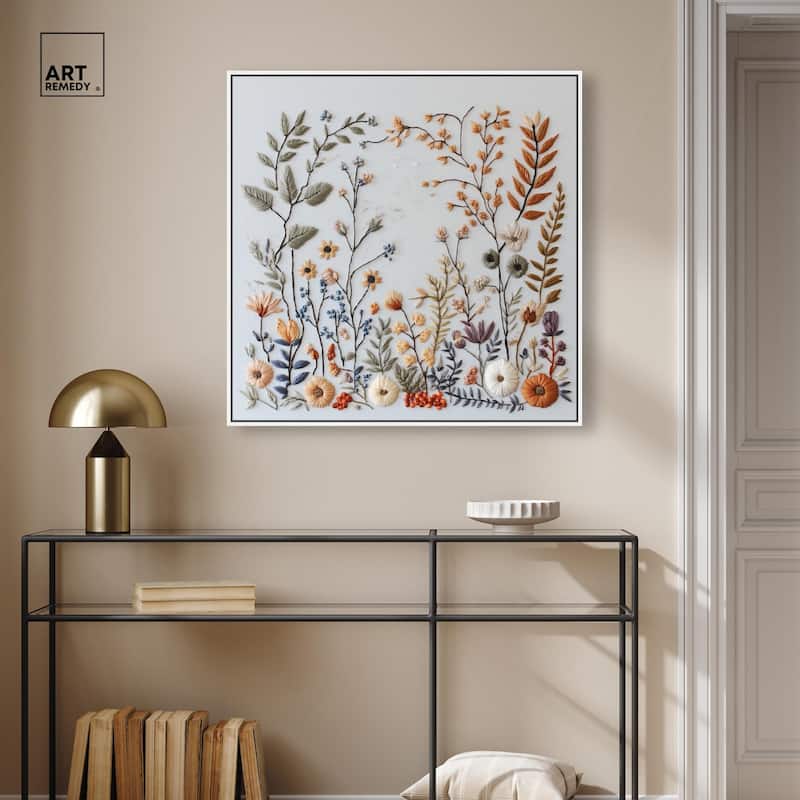 Threaded Thicket Canvas Floral by Art Remedy