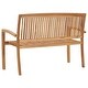preview thumbnail 5 of 10, vidaXL Stacking Patio Bench with Cushion 50.6" Solid Teak Wood