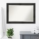 preview thumbnail 31 of 33, Beveled Wood Bathroom Wall Mirror - Rustic Pine Black Frame