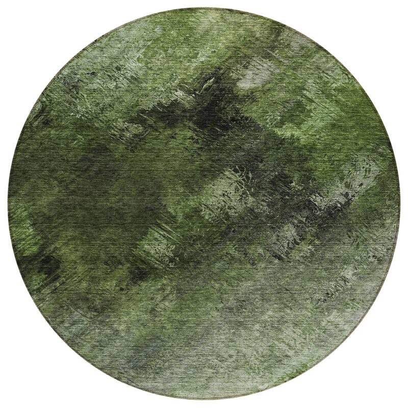 Machine Washable Indoor/ Outdoor Chantille Abstract Watercolor Rug