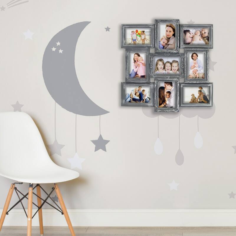 Hello Laura 9-Image Collage Photo Frame Light Gray Luxury Design