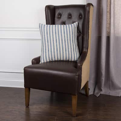 Rizzy Home Ticking-striped Cotton Throw Pillow