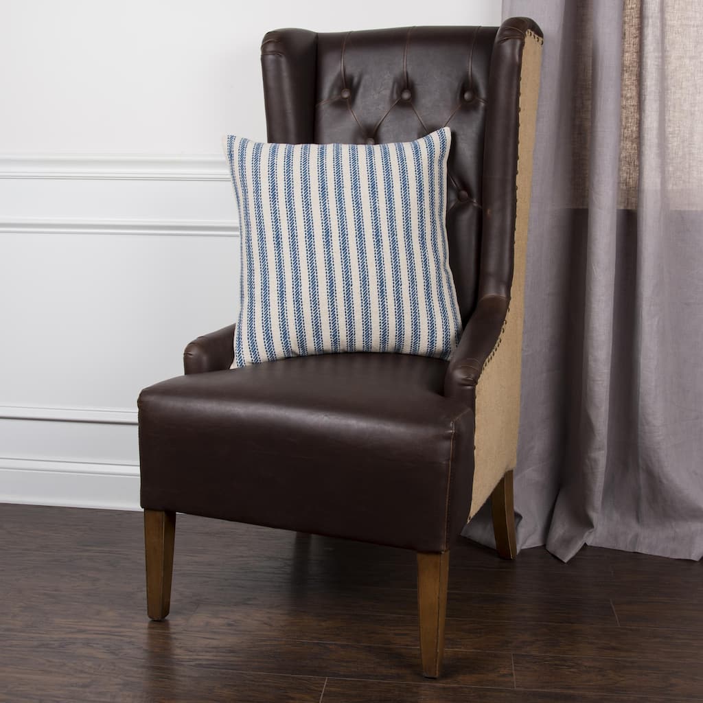 Rizzy Home Ticking-striped Cotton Throw Pillow