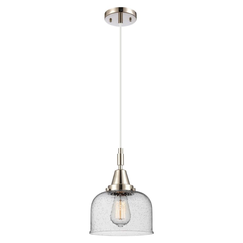 Innovations Lighting 447-1P-G74 Bell 8" Wide Mini Pendant with Clear,