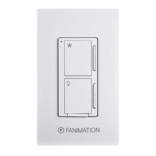 slide 1 of 1, Fanimation Wall Control - Fan 3 Speeds and Dimming Light - White