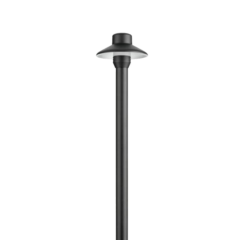 Kichler Lighting 12V Brass 3" Dome Small Hat Path Light in Black Brass (Drop-In), Landscape Lighting, (17.25" x 4.25"), 15506BKB