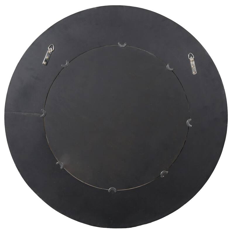 SAFAVIEH Couture Netta 36-inch Round Wood Mirror - 36"W x 1.6"D x 36"H