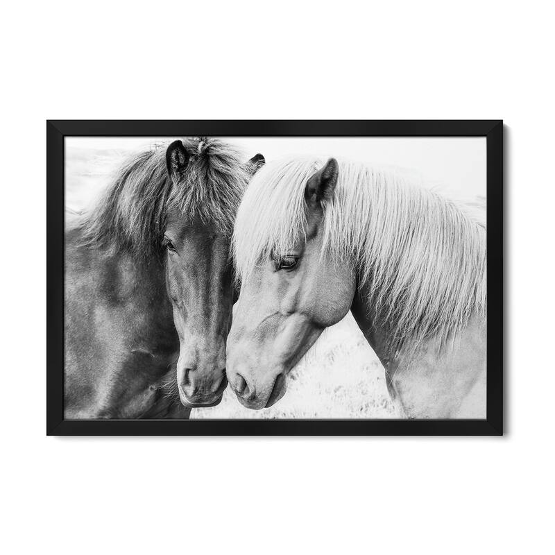 Horse Love Premium Framed Poster by Sisi & Seb - Black - 32x24x1