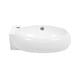 preview thumbnail 3 of 6, 16 in. x 11 in. White Ceramic Oval Wall Mount Bathroom Sink with Single Faucet Hole (Right Faucet Hole) - 16x11 inch