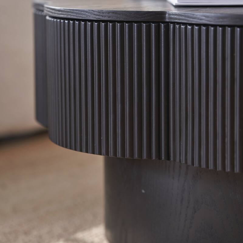 31.50"Modern Flower Shaped Coffee Table, Plum Blossom Shaped Coffee Table with Storage