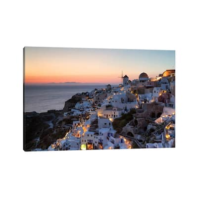iCanvas "Romantic Sunset In Santorini" by Matteo Colombo Canvas Print