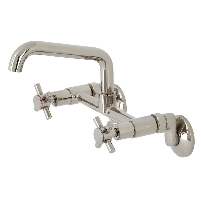 Kingston Brass Concord Two-Handle Wall Mount Kitchen Faucet - Polished Nickel