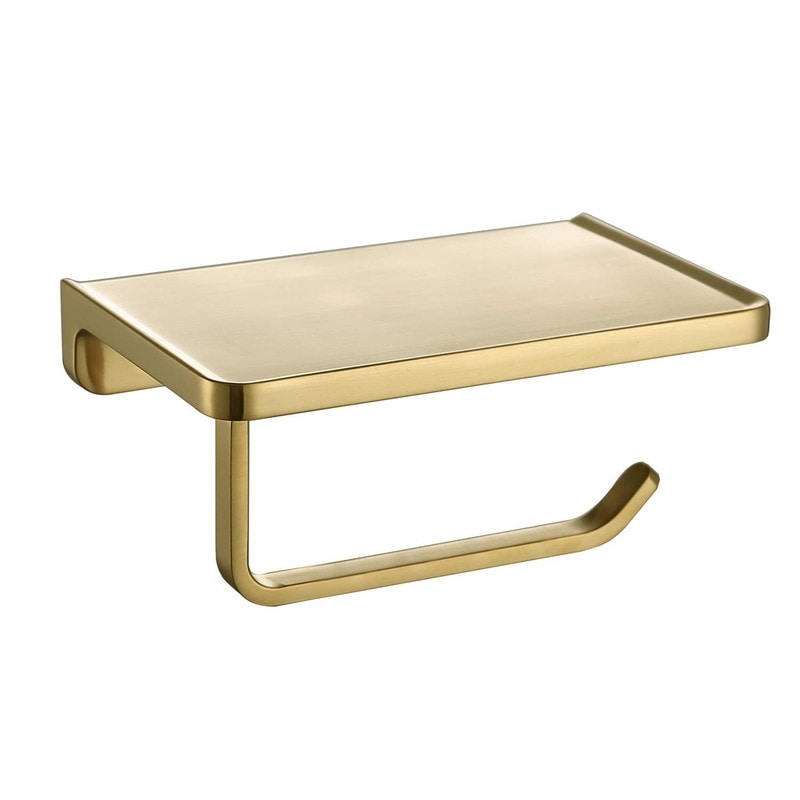 Toilet Paper Holder with Phone Shelf, - 3.35 x 7.1 x 4.3