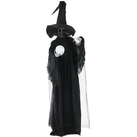 Life-Size Phantom Witch Crystal Ball & Strobe Light for Indoor / Outdoor Halloween Décor