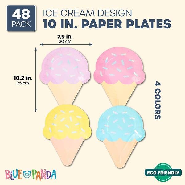 Ice Cream Birthday Ice Cream Cone Party Dinner Plates Set of 8 plates