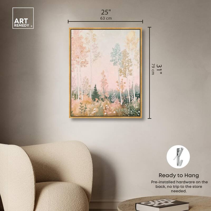 Birch Trees Canvas by Art Remedy
