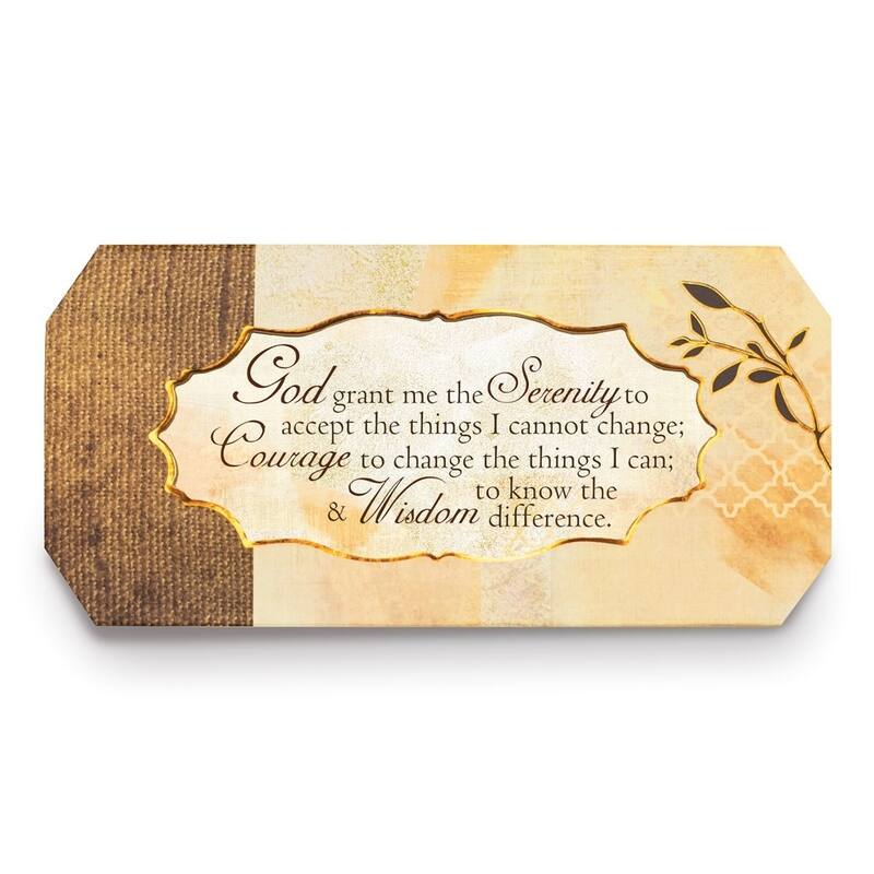 Curata Serenity Prayer Music Box (Plays Amazing Grace)