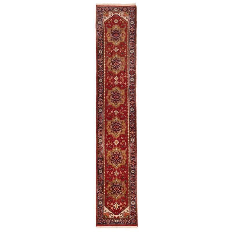 ECARPETGALLERY Hand-knotted Serapi Heritage Red Wool Rug - 2'5 x 14'1