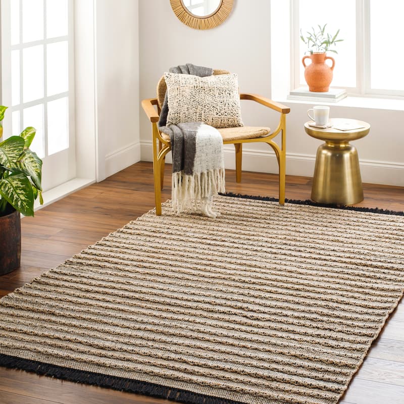 Surya Gossett Handmade Indoor / Outdoor Nordic Area Rug - 2' x 3' - Brown