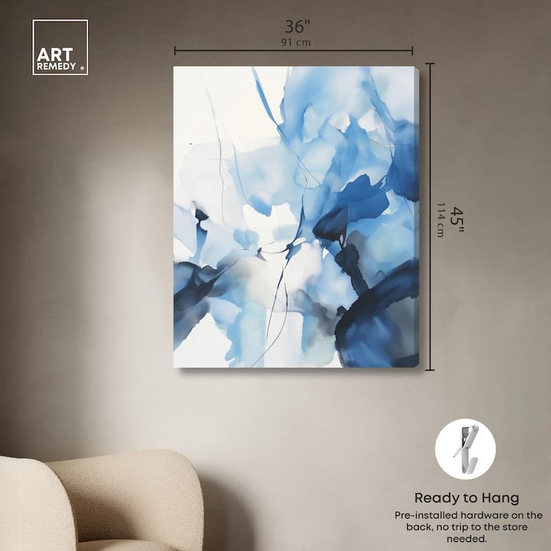 Fleur Bleue II Canvas by Art Remedy, Gallery Wrapped