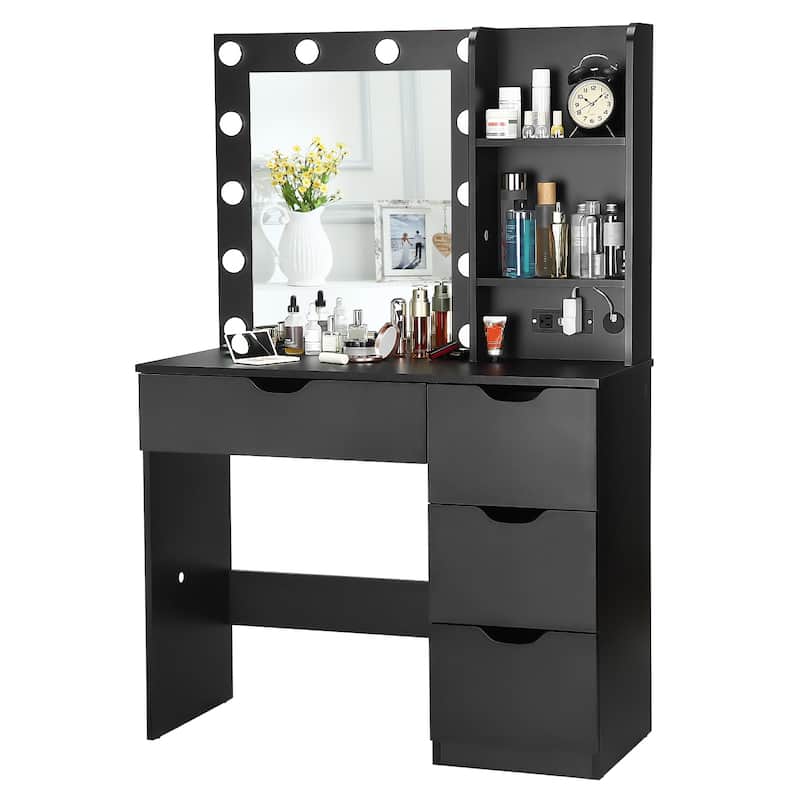 Makeup Vanity with Lights, Charging Station
