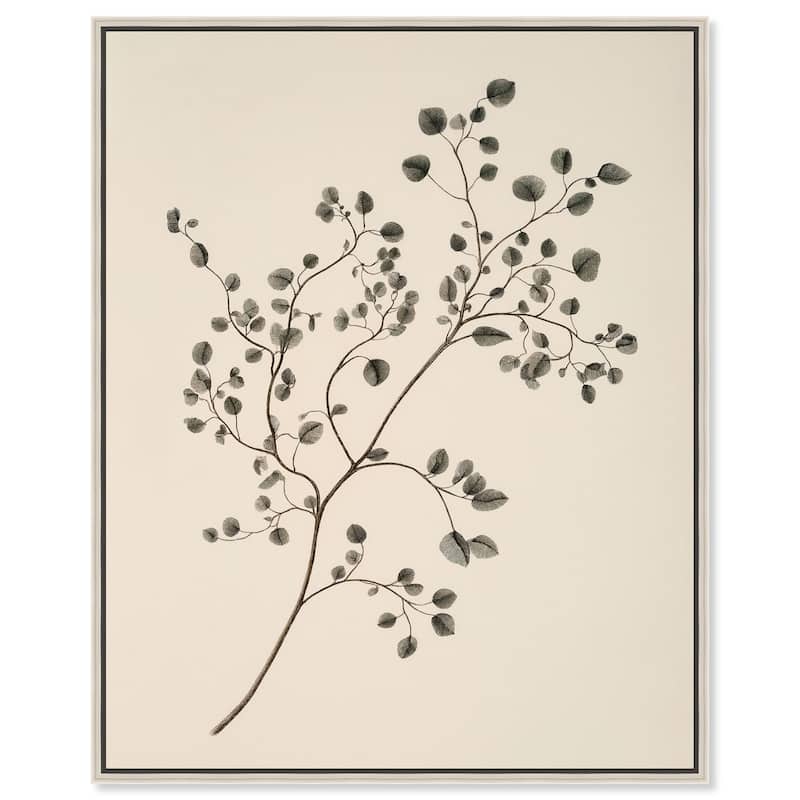 Bilberry Branch Canvas by Art Remedy - Silver - 20" x 24"