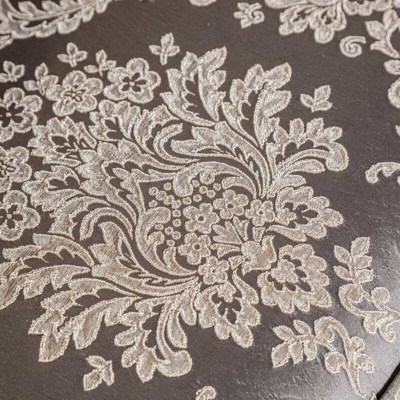 Furniture of America Naree USA Made Traditional 3-Seater Beige and Dark Cherry Sofa