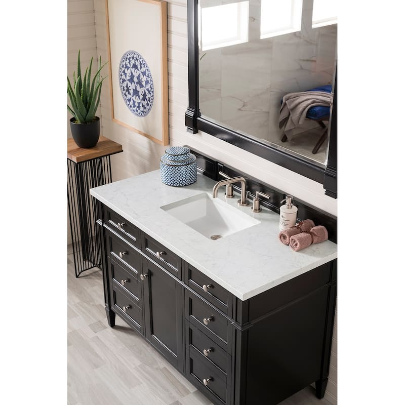 James Martin Vanities Brittany 48" Single Vanity, Black Onyx
