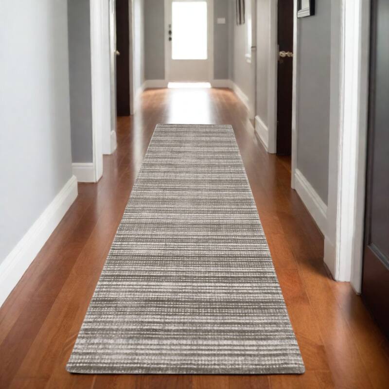 HomeRoots Striped Industrial Rectangle Area Rug - 95.67 in. x 29.92 in.  x 0.47 in.