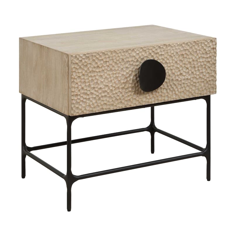 Uttermost Lunar Wooden Side Table - 26.00" W x 23.00" H x 19.00" D