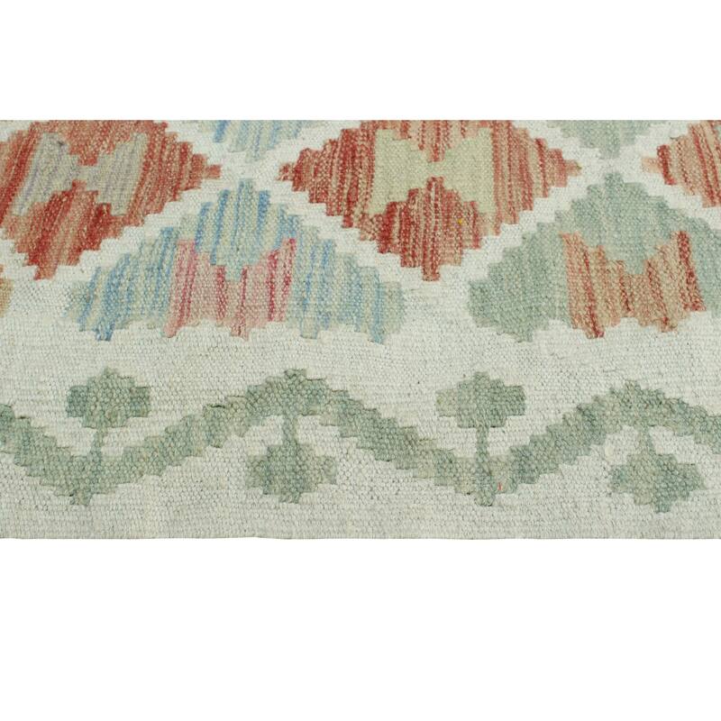 Sun Faded Flatweave Neeshaat Red/Brown Rug - 6'9" x 10'0"