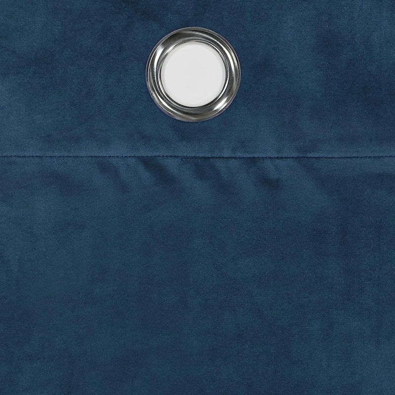 Eclipse Allira Velvet Room Darkening Grommet Noise Reduction Curtains (2 Panels)