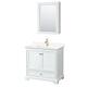 Option White / Giotto Quartz Top / Brushed Gold Hardware