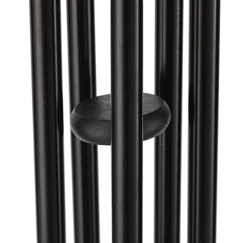 Glitzhome 38''H Metal Black Windchime