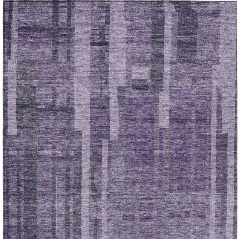 HomeRoots Striped Transitional Rectangle Outdoor Rug