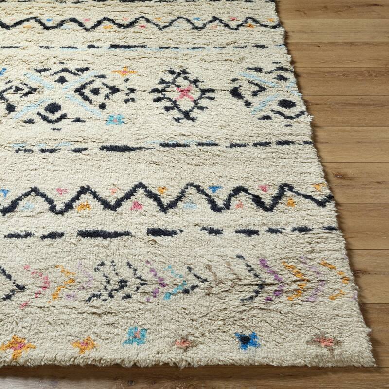 Hand Knotted Delancey Wool Area Rug - 6' x 9'