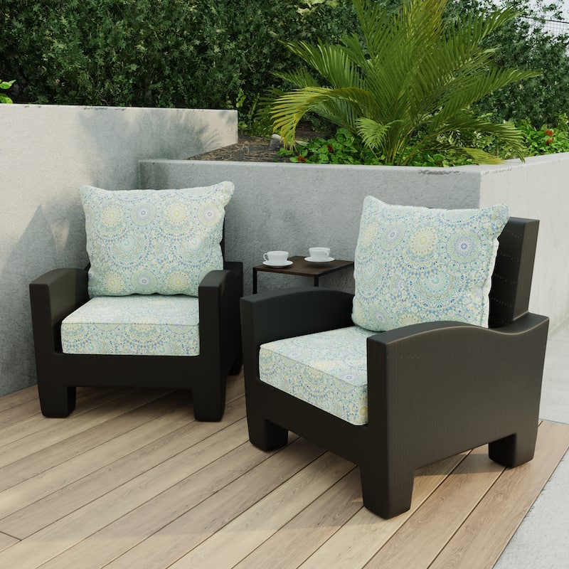 24" x 47" Outdoor Deep Seat Cushion Set with Welt - 46.5'' L x 24'' W x 6'' H