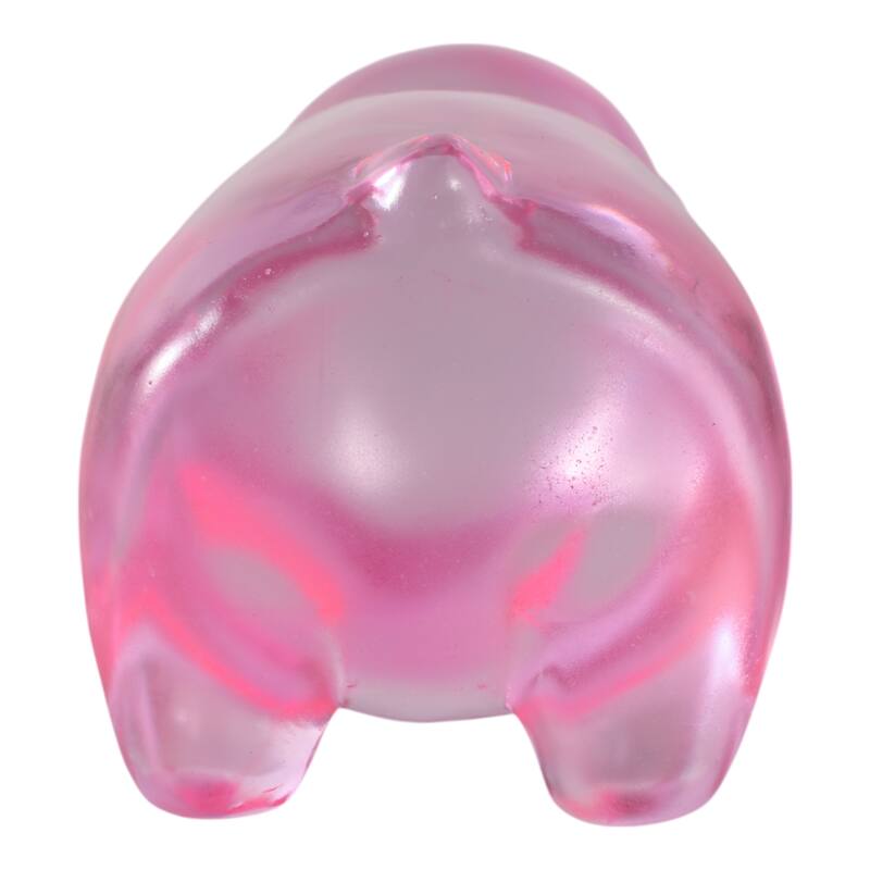 Resin Bear Figurine Boho Decor Bedroom Living Room Office - Pink - 6.75"