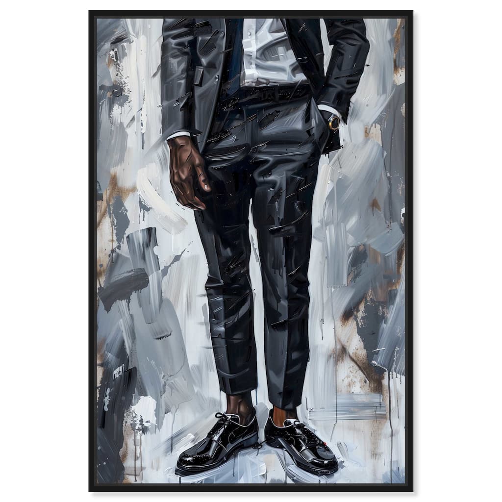 Notoriart Man Of Style Framed Men Style 1 Piece Canvas Wall Art