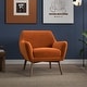 preview thumbnail 2 of 15, GDFStudio - Panom Modern Velvet Upholstery Lounge Chair with Walnut Wood Legs & High-density Foam Cushions