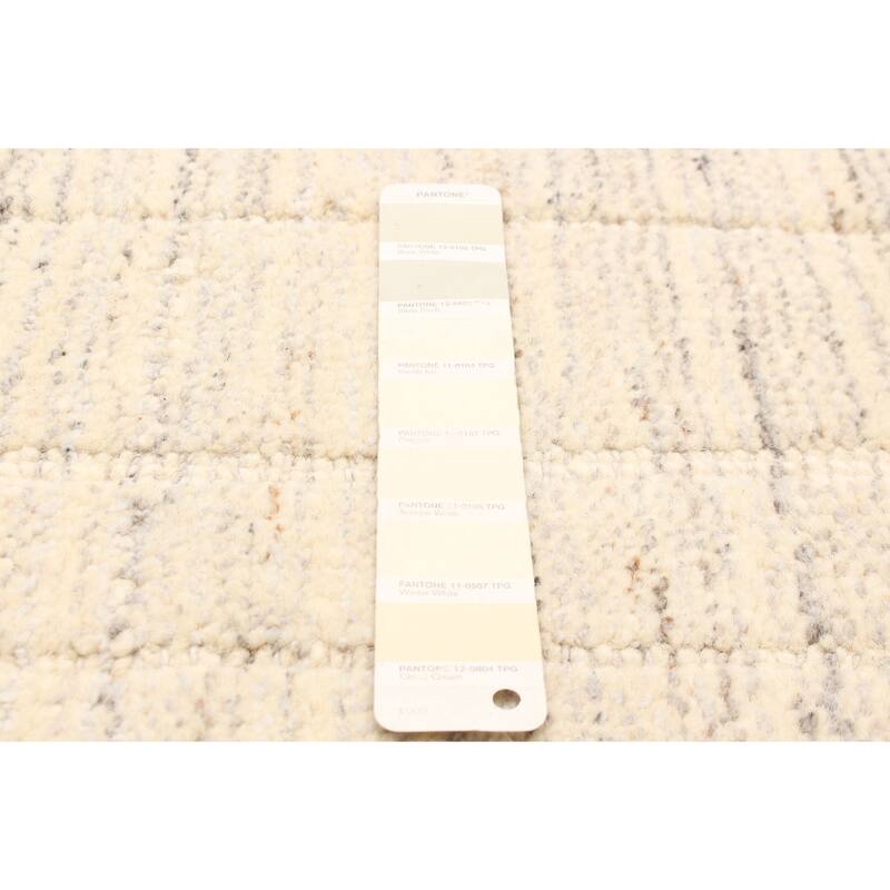 ECARPETGALLERY Hand Tufted Timeless Cream Wool Rug - 5'0 x 5'7