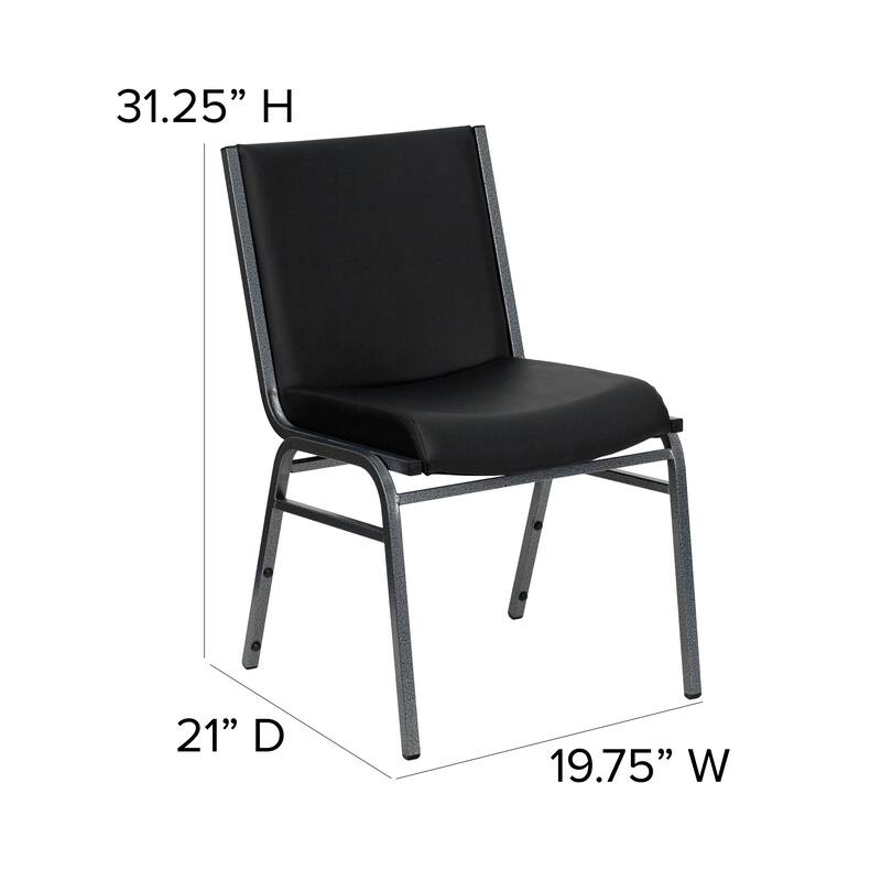 4 Pack Heavy Duty Stack Chair - 21"D x 19.75"W x 31.25"H