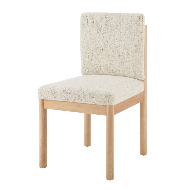 NPD Furniture Melvin Fabric Dining Side Chair (Set of 2) - Set of 2 - Concord Cream / Natural Legs