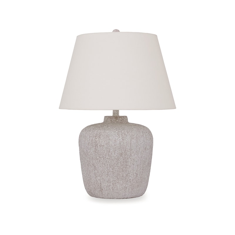 Signature Design by Ashley Danry Distressed Cream Table Lamp - 19.25" W x 19.25" D x 27.25" H