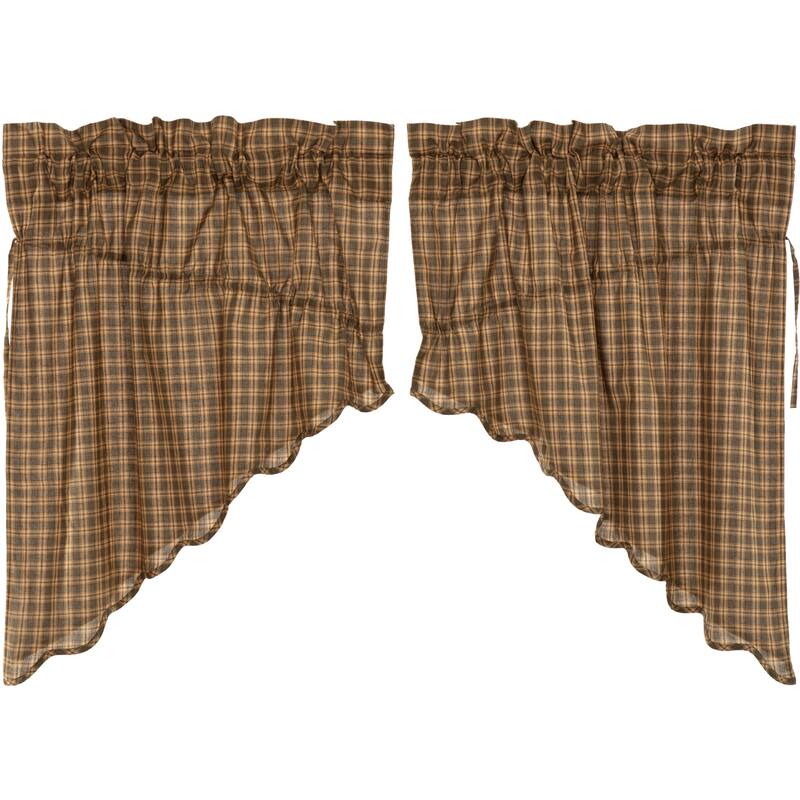 Cedar Ridge Prairie Swag Scalloped Set of 2 36x36x18 - Prairie Swag 36x36x18