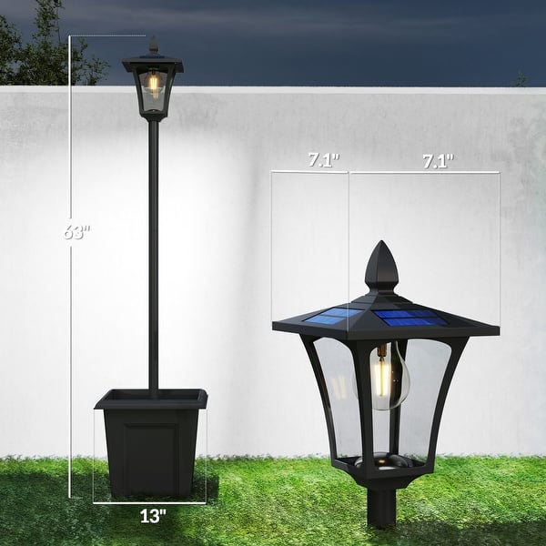Metal Solar Light Posts Outsunny 63